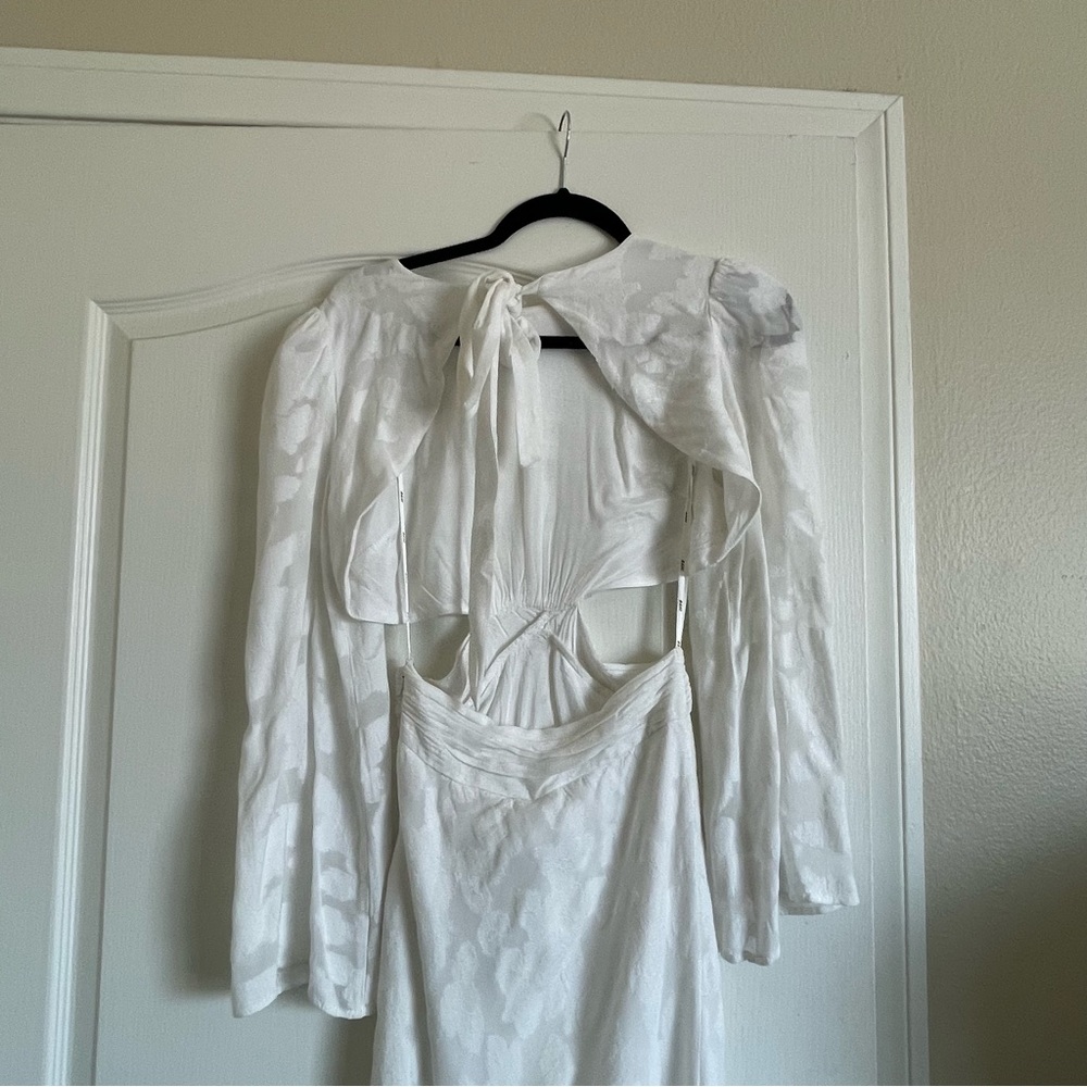 Rahi Athena Midi Cutout White Dress, small. New - Picture 12 of 12